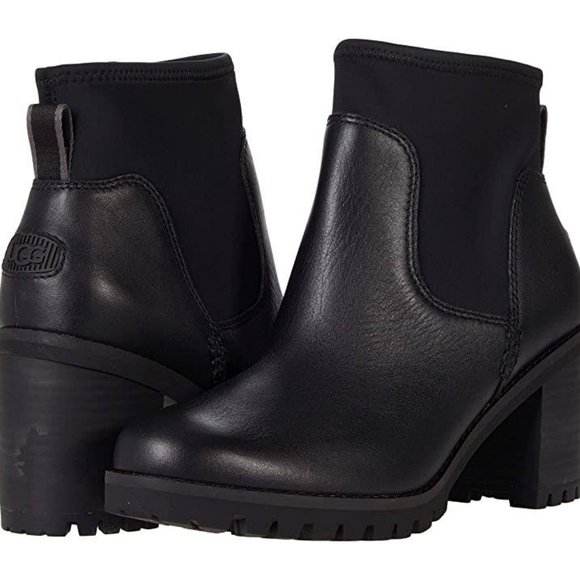 UGG Australia  Amathea Waterproof Leather Boots Black US 9 - Picture 13 of 15